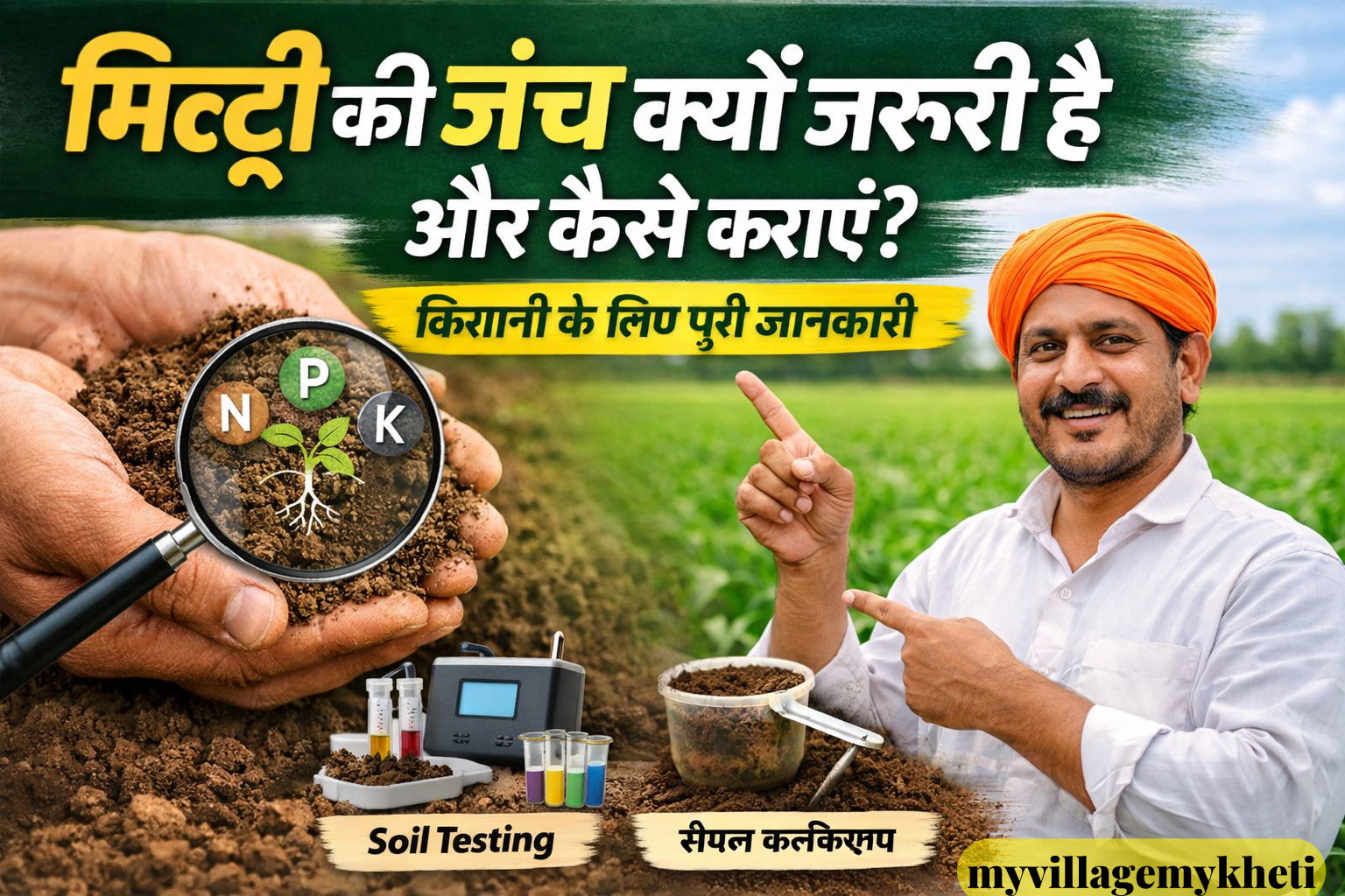 मिट्टी की जांच क्यों जरूरी है और कैसे कराएं myvillagemykheti.com